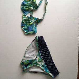 Polka dot paisley bikini
